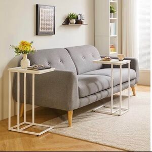 NEW IN BOX - Set of 2 C Shaped End Table - Small Side Table for Sofa and Bed